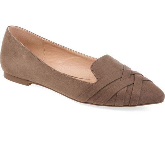 Journee Collection Shoes - NEW JOURNEE | $49 Mindee Pointed Toe Flats in Taupe